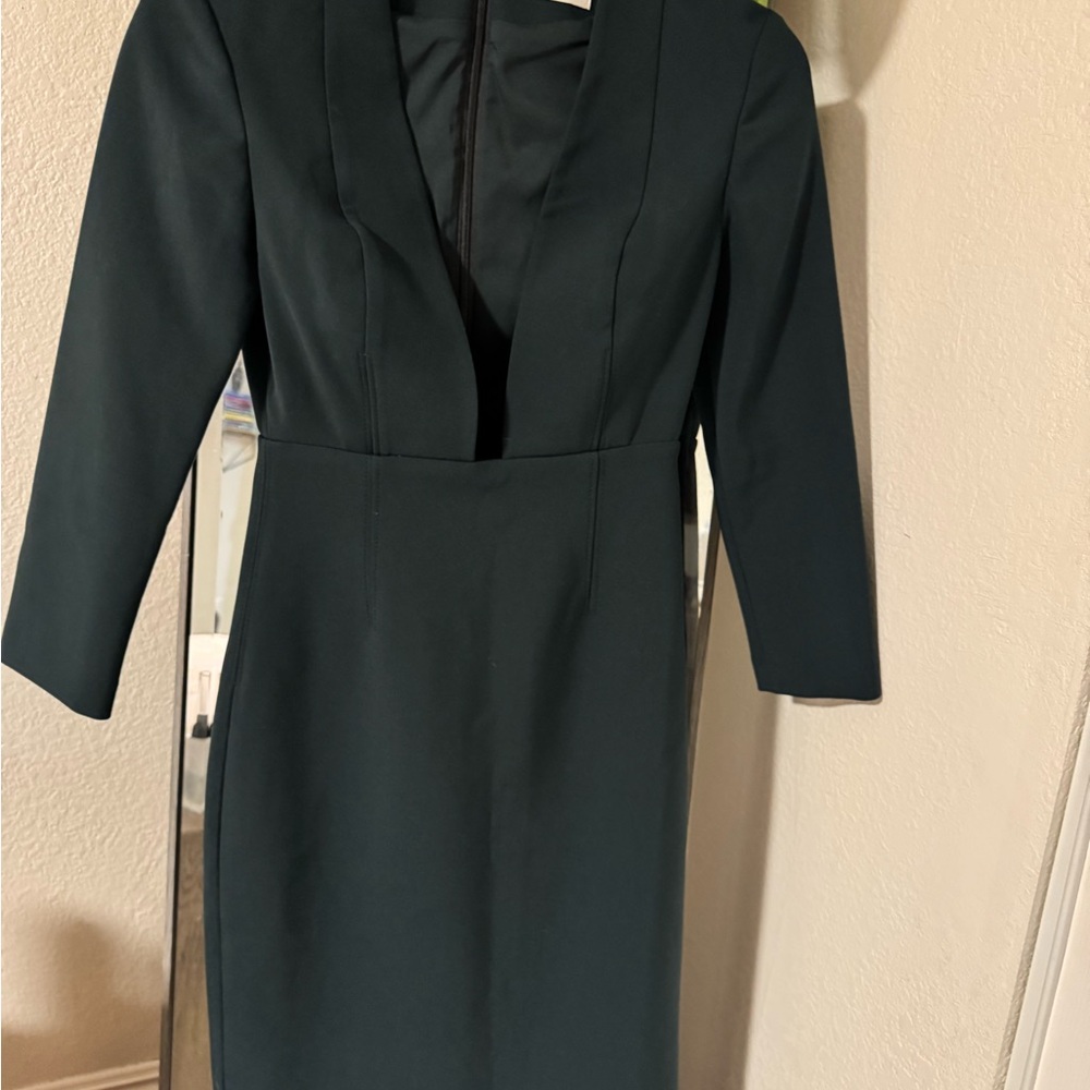 Babaton Deep Green Long Sleeve Dress